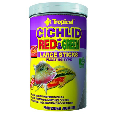 Obrázok TROPICAL-Cichl.Red&GreenLargeSticks 1000ml/300g