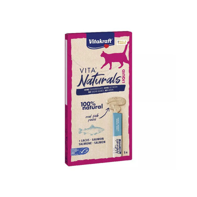 Obrázok VITAKRAFT-Cat Naturals Liquid losos 5x15g