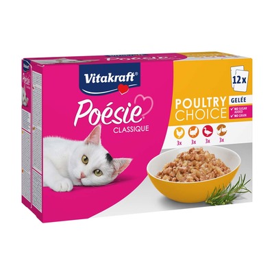 Obrázok VITAKRAFT- Poésie Želé multipack kura,morka,kačka,hydina12x85g kapsička